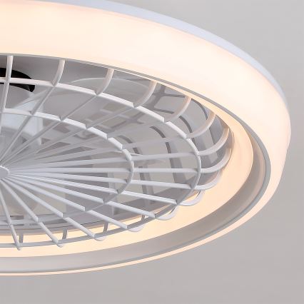 Brilagi - himmennettävä LED-kattotuuletin 40 W / 230 V 3000–6500 K Ø 48 cm, valkoinen + kaukosäädin