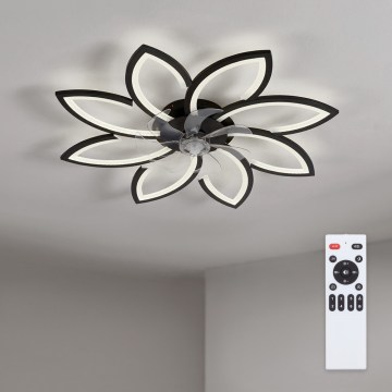 Brilagi - himmennettävä LED-kattotuuletin LED/43W/230V 3000-6500K halkaisija 90 cm musta + kaukosäädin