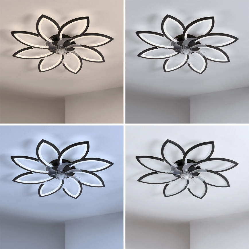 Brilagi - himmennettävä LED-kattotuuletin LED/43W/230V halkaisija 90 cm musta + kaukosäädin