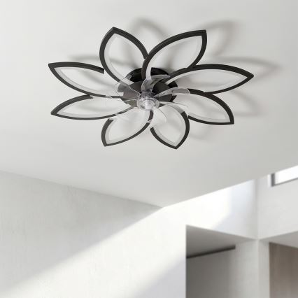 Brilagi - himmennettävä LED-kattotuuletin LED/43W/230V halkaisija 90 cm musta + kaukosäädin