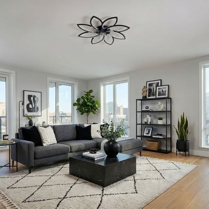 Brilagi - himmennettävä LED-kattotuuletin LED/43W/230V 3000-6500K halkaisija 90 cm musta + kaukosäädin