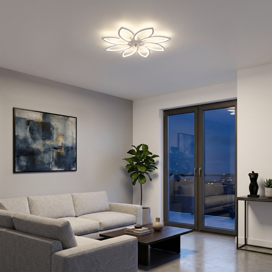 Brilagi - LED-himmennettävä kattotuuletin LED/43W/230V, halkaisija 90 cm, valkoinen + kaukosäädin