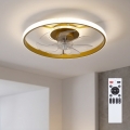 BRILAGI - himmennettävä LED-kattotuuletin LED/66W/230V 3000-6500K halkaisija 55 cm valkoinen/kulta + kaukosäädin