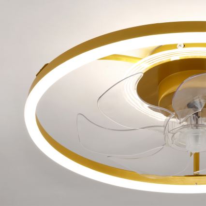 Brilagi - himmennettävä LED-kattotuuletin LED/66W/230V 3000-6500K halkaisija 55 cm valkoinen/kultainen + kaukosäädin