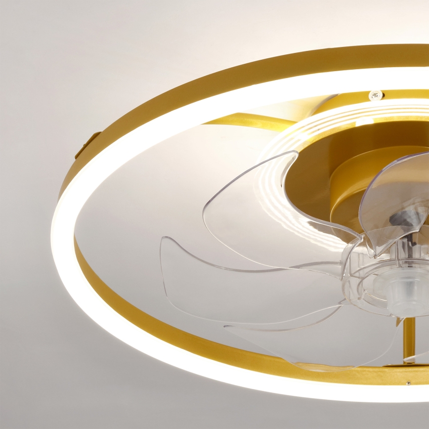 Brilagi - himmennettävä LED-kattotuuletin LED/66W/230V 3000-6500K halkaisija 55 cm valkoinen/kultainen + kaukosäädin