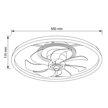 Brilagi - himmennettävä LED-kattotuuletin LED/66W/230V 3000-6500K halkaisija 55 cm valkoinen/kultainen + kaukosäädin