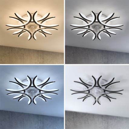 Brilagi - himmennettävä LED-kattotuuletin LED/70W/230V 3000–6500K Ø 76 cm musta + kaukosäädin