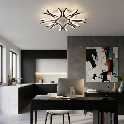 Brilagi - himmennettävä LED-kattotuuletin LED/70W/230V 3000–6500K Ø 76 cm musta + kaukosäädin