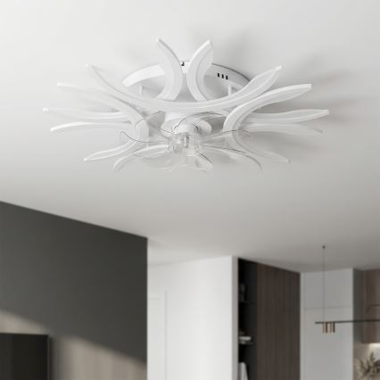 Brilagi - LED-himmennettävä kattotuuletin LED/70W/230V halkaisija 76 cm valkoinen + kaukosäädin