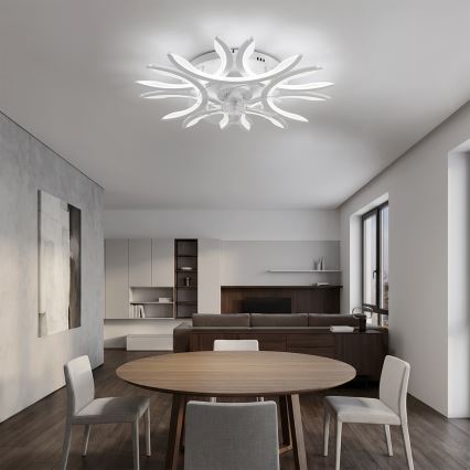 Brilagi - LED-himmennettävä kattotuuletin LED/70W/230V halkaisija 76 cm valkoinen + kaukosäädin