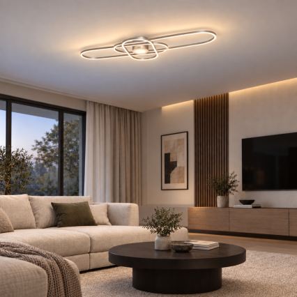 BRILAGI - LED himmennettävä kattovalaisin APOLLO LED/58W/230V 3000-6500K 43,2x101,2 cm mattakromi + kaukosäädin