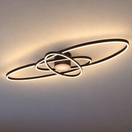 BRILAGI - LED himmennettävä kattovalaisin APOLLO LED/58W/230V 3000-6500K 43,2x101,2 cm musta + kaukosäädin