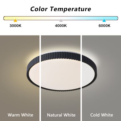 Brilagi - himmennettävä LED-kattovalaisin CORVO LED/72W/230V 3000-6000K musta halkaisija 50 cm + kauko-ohjain