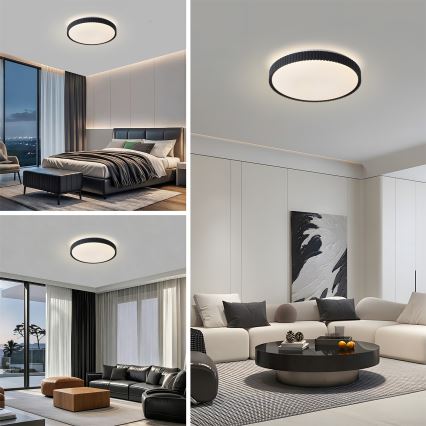 Brilagi - himmennettävä LED-kattovalaisin CORVO LED/72W/230V 3000-6000K musta halkaisija 50 cm + kauko-ohjain