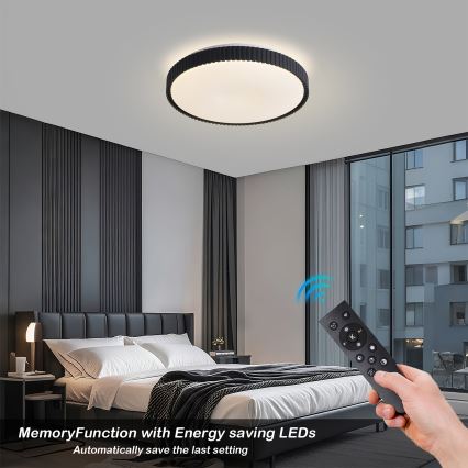 Brilagi - himmennettävä LED-kattovalaisin CORVO LED/72W/230V 3000-6000K musta halkaisija 50 cm + kauko-ohjain