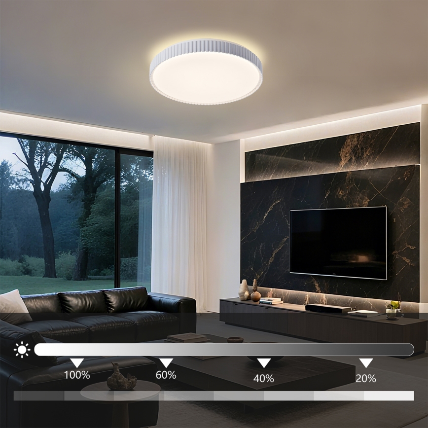 Brilagi - LED himmennettävä kattovalaisin CORVO LED/72W/230V 3000-6000K valkoinen halkaisija 50 cm + kaukosäädin