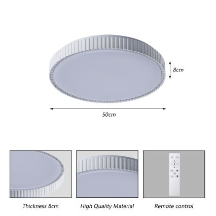 Brilagi - LED himmennettävä kattovalaisin CORVO LED/72W/230V 3000-6000K valkoinen halkaisija 50 cm + kaukosäädin