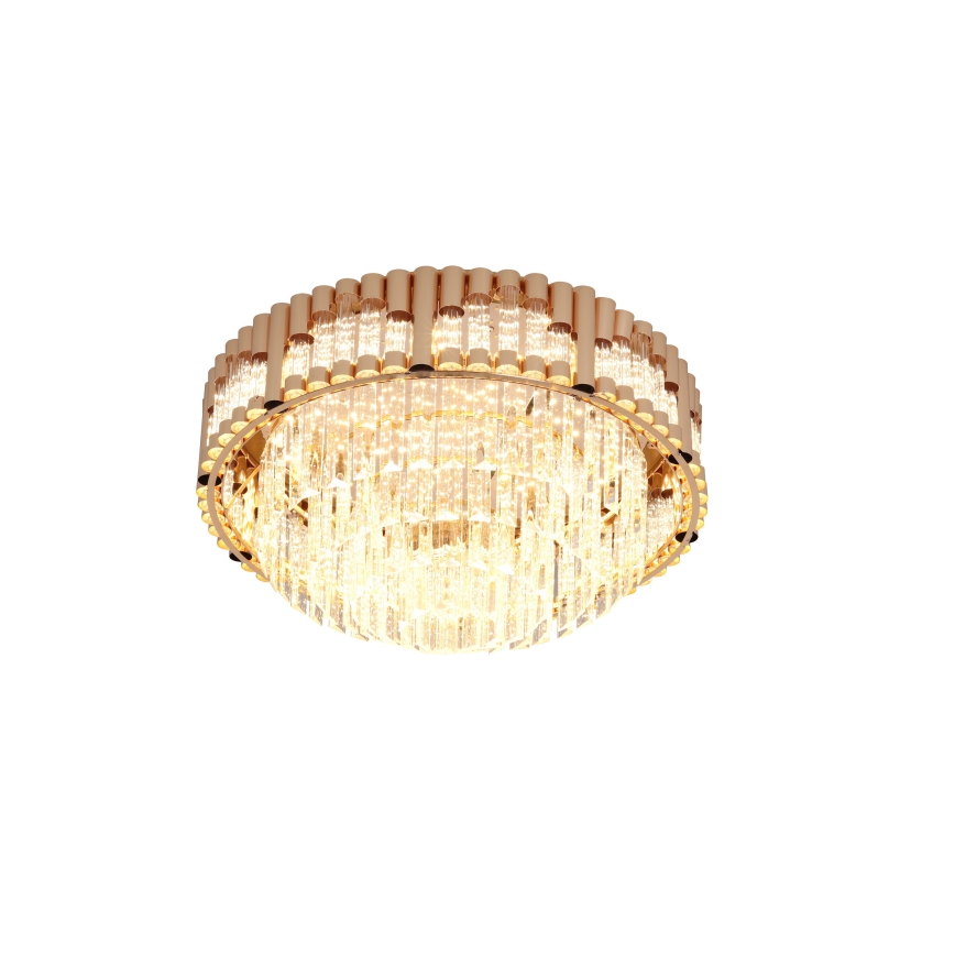 Brilagi - himmennettävä LED-kattovalaisin CROWN LED/41W/230V 3000-6000K, halkaisija 48 cm, kultainen + kaukosäädin