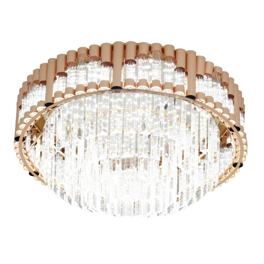 Brilagi - himmennettävä LED-kattovalaisin CROWN LED/41W/230V 3000-6000K, halkaisija 48 cm, kultainen + kaukosäädin