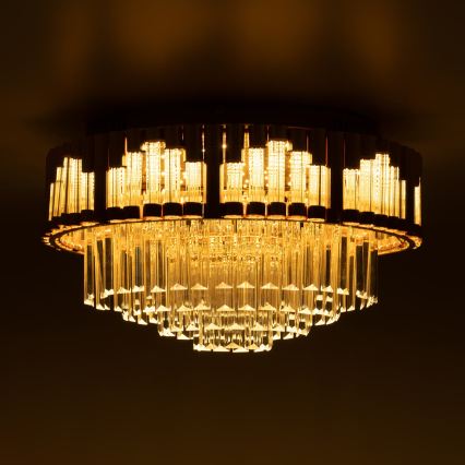 BRILAGI - himmennettävä LED-kattovalaisin CROWN LED/41W/230V 3000-6000K, halkaisija 48 cm, kultainen + kaukosäädin