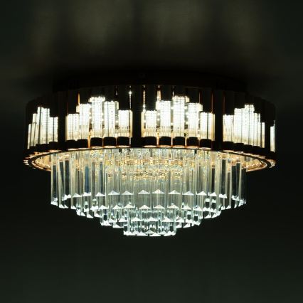 BRILAGI - himmennettävä LED-kattovalaisin CROWN LED/41W/230V 3000-6000K, halkaisija 48 cm, kultainen + kaukosäädin