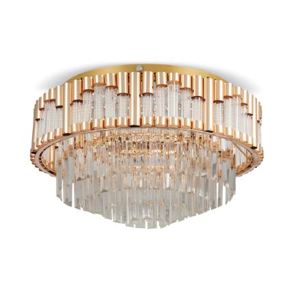 BRILAGI - himmennettävä LED-kattovalaisin CROWN LED/41W/230V 3000-6000K, halkaisija 48 cm, kultainen + kaukosäädin