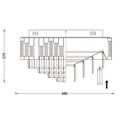 Brilagi - himmennettävä LED-kattovalaisin CROWN LED/41W/230V 3000-6000K, halkaisija 48 cm, kultainen + kaukosäädin