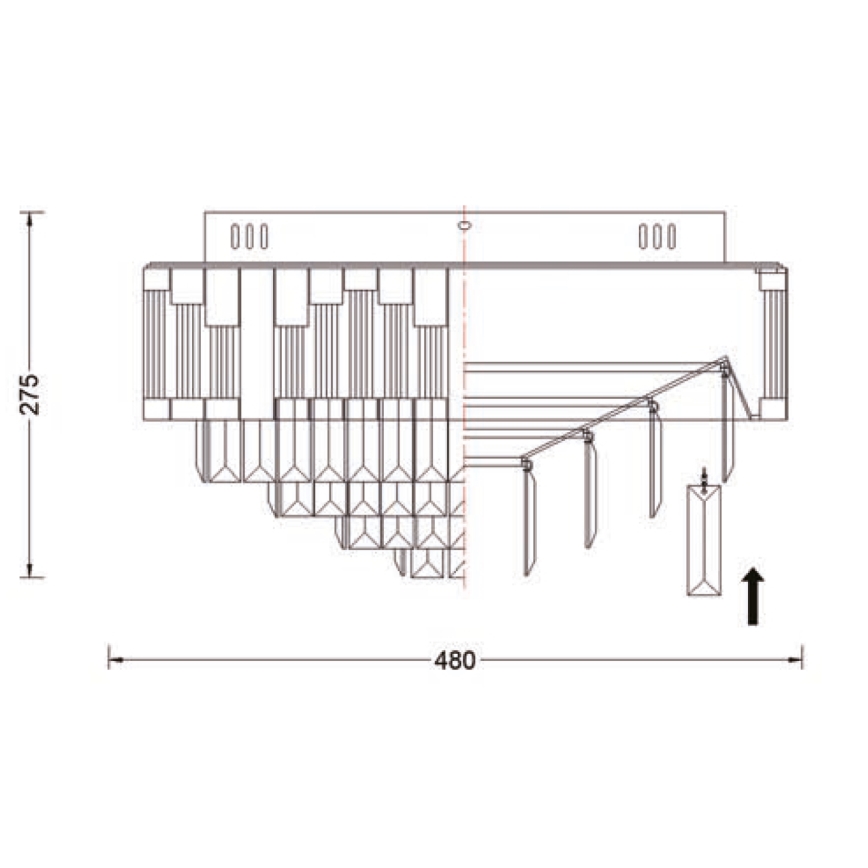 Brilagi - himmennettävä LED-kattovalaisin CROWN LED/41W/230V 3000-6000K, halkaisija 48 cm, kultainen + kaukosäädin