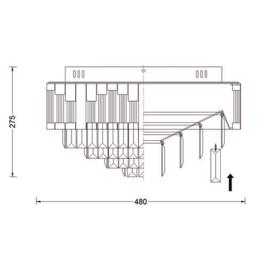 Brilagi - Himmennettävä LED-kattovalaisin CROWN LED/41W/230V 3000-6000K Ø 48 cm musta + kaukosäädin