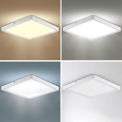 Brilagi - LED himmennettävä kattovalaisin ESTELA SQUARE LED/36W/230V 3000-6500K 31x31 cm valkoinen + kaukosäädin