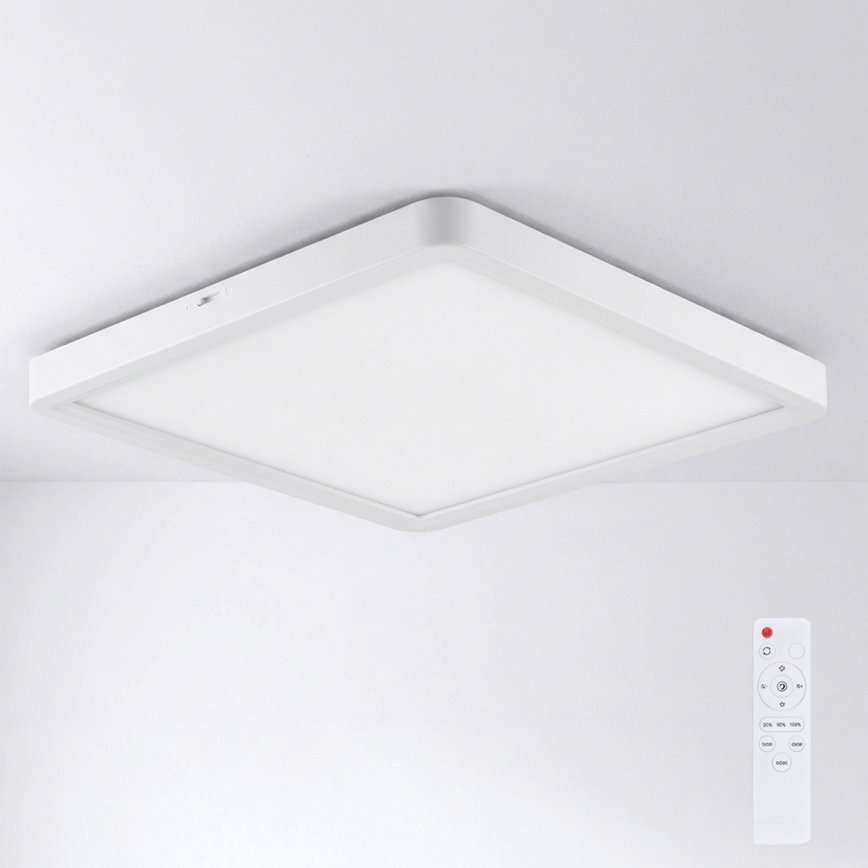 Brilagi - LED himmennettävä kattovalaisin ESTELA SQUARE LED/36W/230V 3000-6500K 31x31 cm valkoinen + kaukosäädin