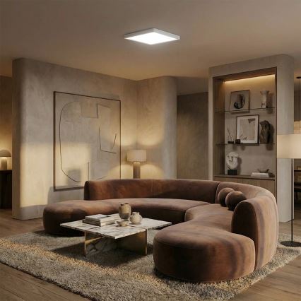 Brilagi - LED himmennettävä kattovalaisin ESTELA SQUARE LED/36W/230V 3000-6500K 31x31 cm valkoinen + kaukosäädin