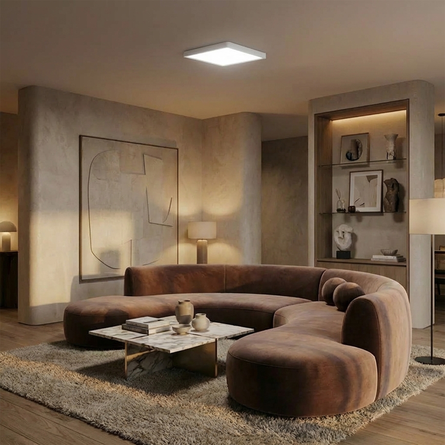 Brilagi - LED himmennettävä kattovalaisin ESTELA SQUARE LED/36W/230V 3000-6500K 31x31 cm valkoinen + kaukosäädin