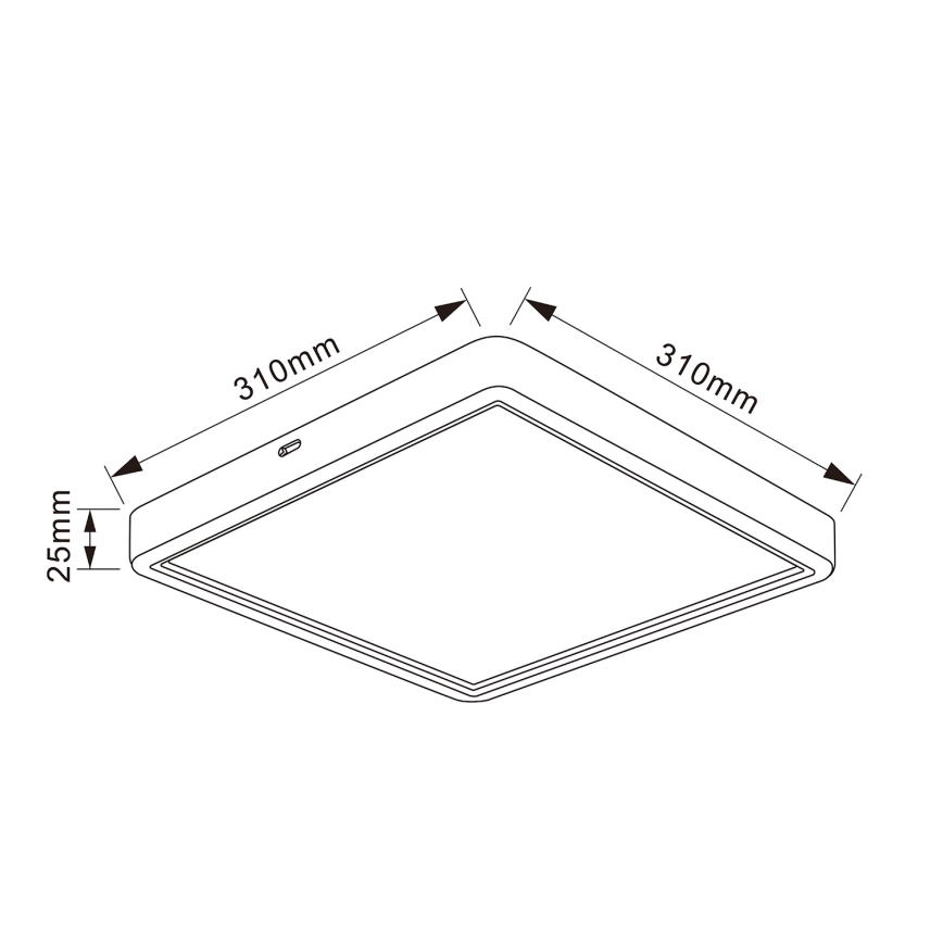 Brilagi - LED himmennettävä kattovalaisin ESTELA SQUARE LED/36W/230V 3000-6500K 31x31 cm valkoinen + kaukosäädin