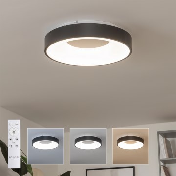 Brilagi - himmennettävä LED-kattovalaisin FALCON II LED/67W/230V 3000-6500K Ø 40 cm musta + kaukosäädin