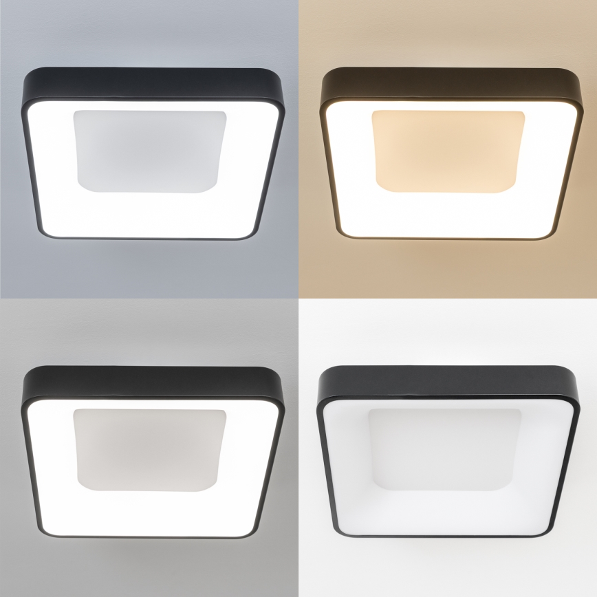 Brilagi - LED-himmennettävä kattovalaisin FALCON II LED/80W/230V 3000-6500K 40x40 cm musta + kaukosäädin