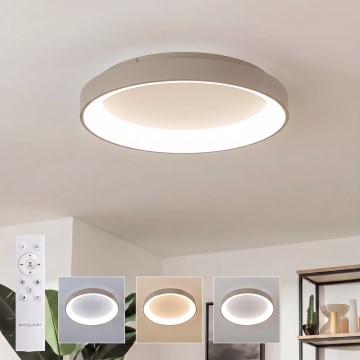 BRILAGI - Himmennettävä LED-kattovalaisin FALCON II LED/99W/230V 3000-6500K halkaisija 60 cm valkoinen/beige + kaukosäädin