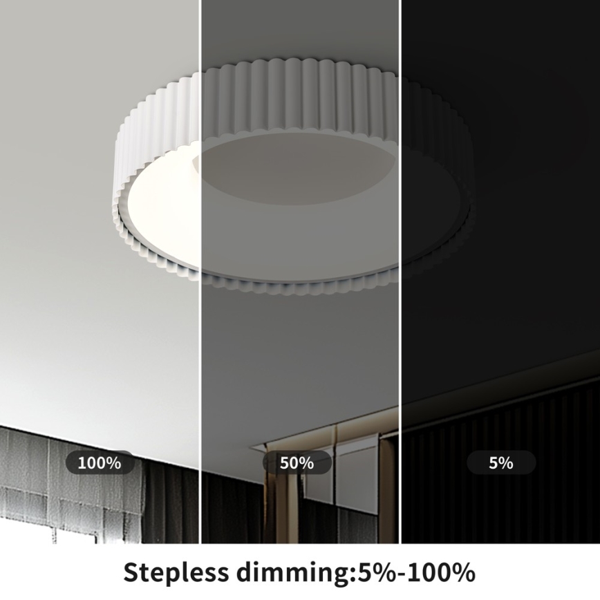 BRILAGI - Himennettävä LED-kattovalaisin FALCON MODERN LED/30W/230V 3000-6000K halkaisija 40 cm valkoinen + kaukosäädin