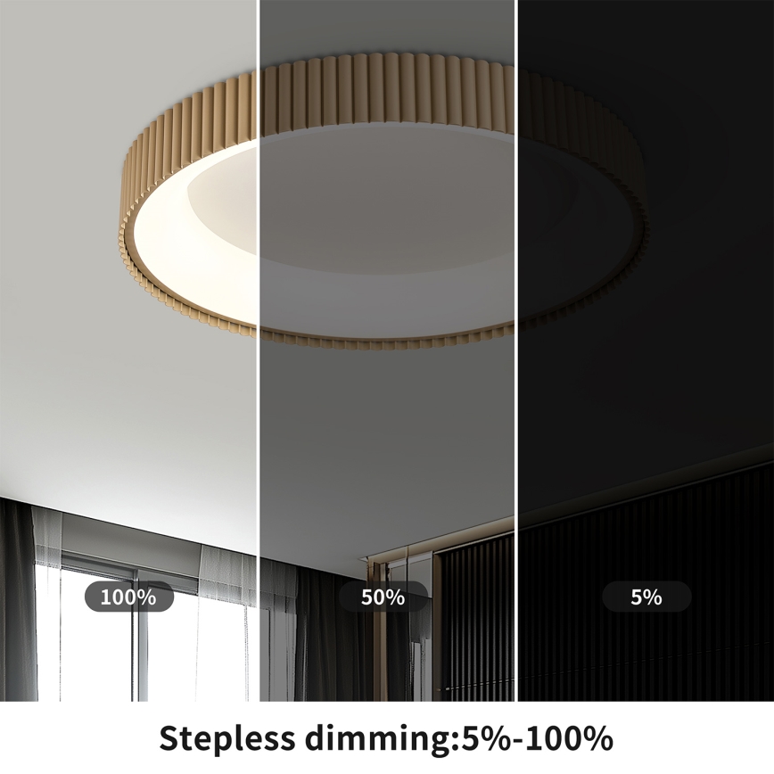 BRILAGI - LED-dimmattava kattovalaisin FALCON MODERN LED/54W/230V 3000-6500K 60 cm beigen sävyinen + kaukosäädin