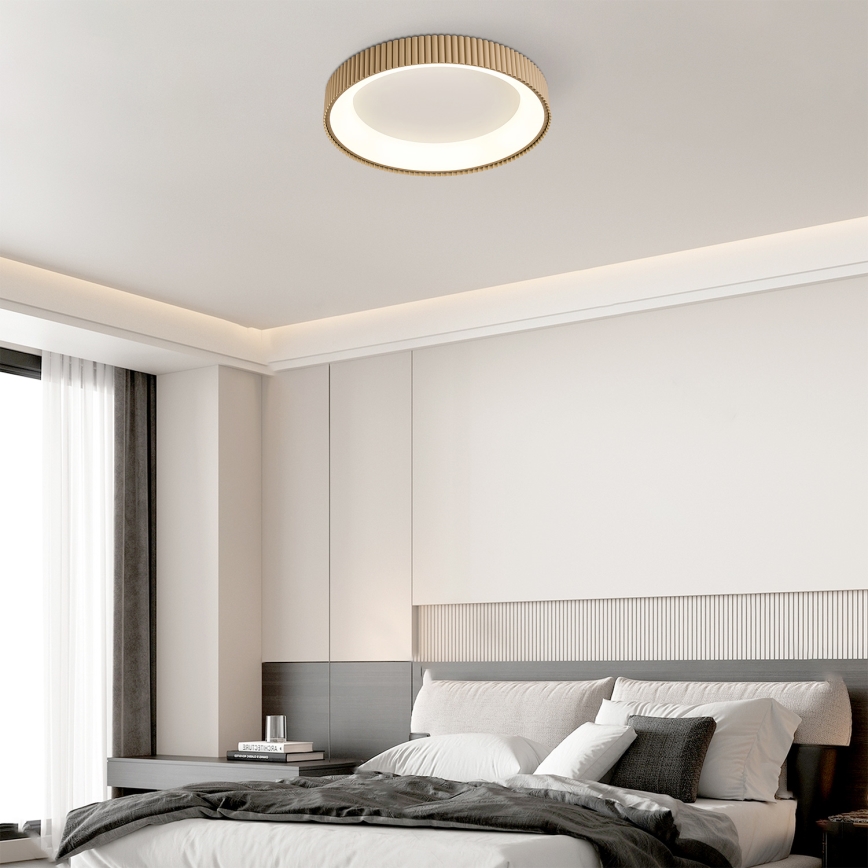 BRILAGI - LED-dimmattava kattovalaisin FALCON MODERN LED/54W/230V 3000-6500K 60 cm beigen sävyinen + kaukosäädin