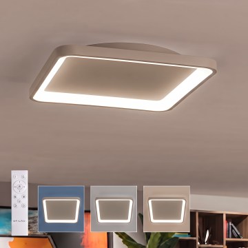 BRILAGI - Himmennettävä LED-kattovalaisin FALCON SLIM LED/50W/230V 3000-6500K 50x50 cm beige + kaukosäädin