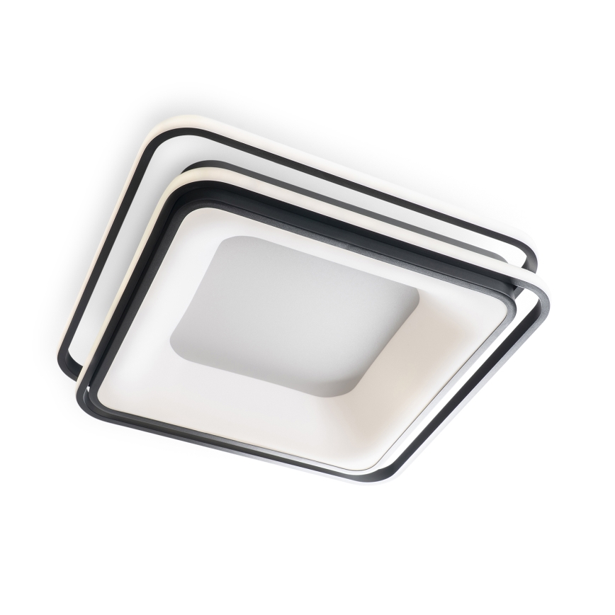 BRILAGI - LED-himmennettävä kattovalaisin FLARE LED/102W/230V 3000-6000K 50x50 cm musta + kaukosäädin