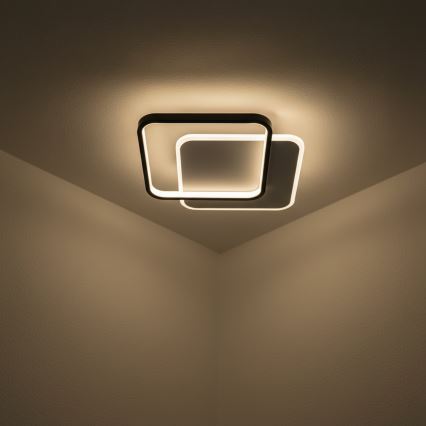 Brilagi - LED-himmennettävä kattovalaisin FLARE LED/43W/230V 3000-6000K 39,5x45 cm valkoinen/musta + kaukosäädin