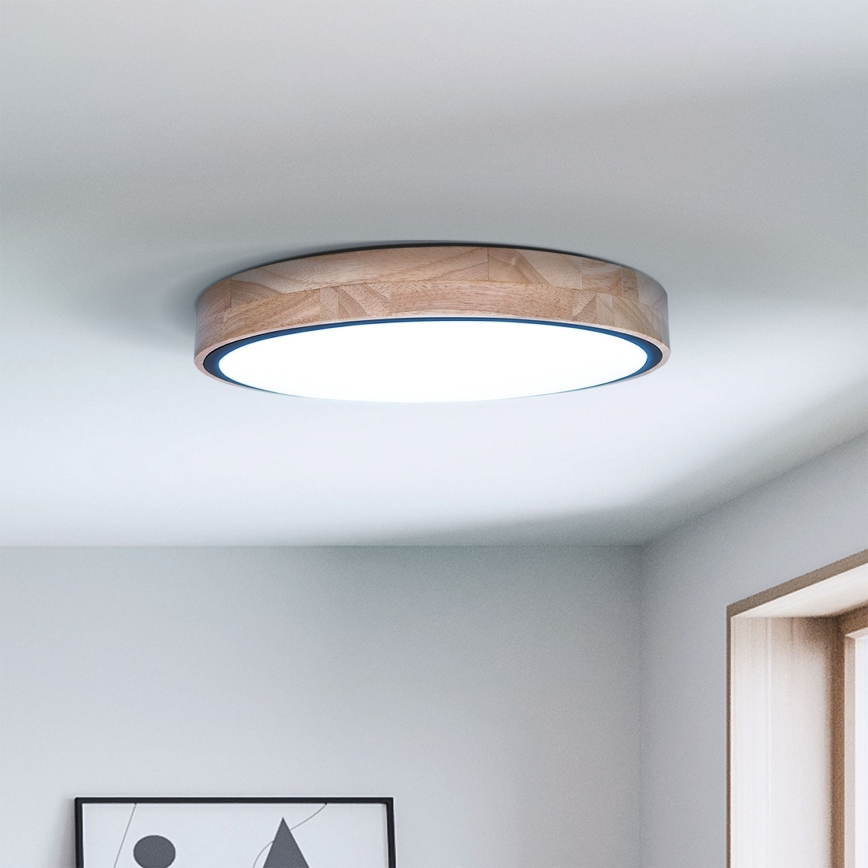 Brilagi - himmennettävä LED-kattovalaisin GLORIA LED/48W/230V 3000-6500K tammi, halkaisija 40 cm + kaukosäädin