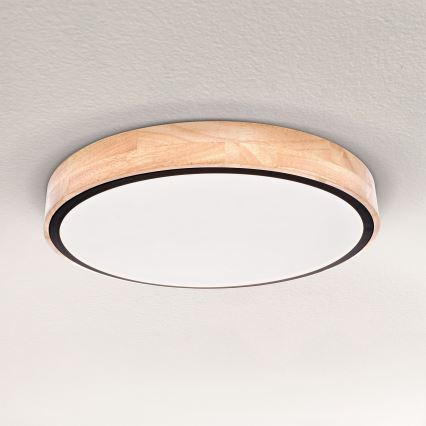 Brilagi - himmennettävä LED-kattovalaisin GLORIA LED/48W/230V 3000-6500K tammi, halkaisija 40 cm + kaukosäädin