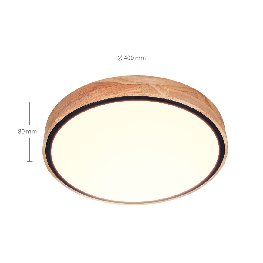 Brilagi - himmennettävä LED-kattovalaisin GLORIA LED/48W/230V 3000-6500K tammi, halkaisija 40 cm + kaukosäädin