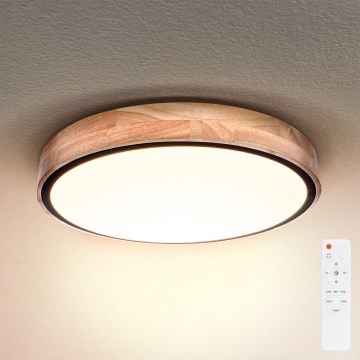 Brilagi - himmennettävä LED-kattovalaisin GLORIA LED/48W/230V 3000-6500K tammi, halkaisija 40 cm + kaukosäädin