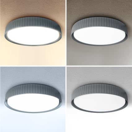 Brilagi - LUCIA himmennettävä LED-kattovalaisin, 48 W, 230 V, 3000–6500 K, Ø 41 cm, harmaa + kaukosäädin