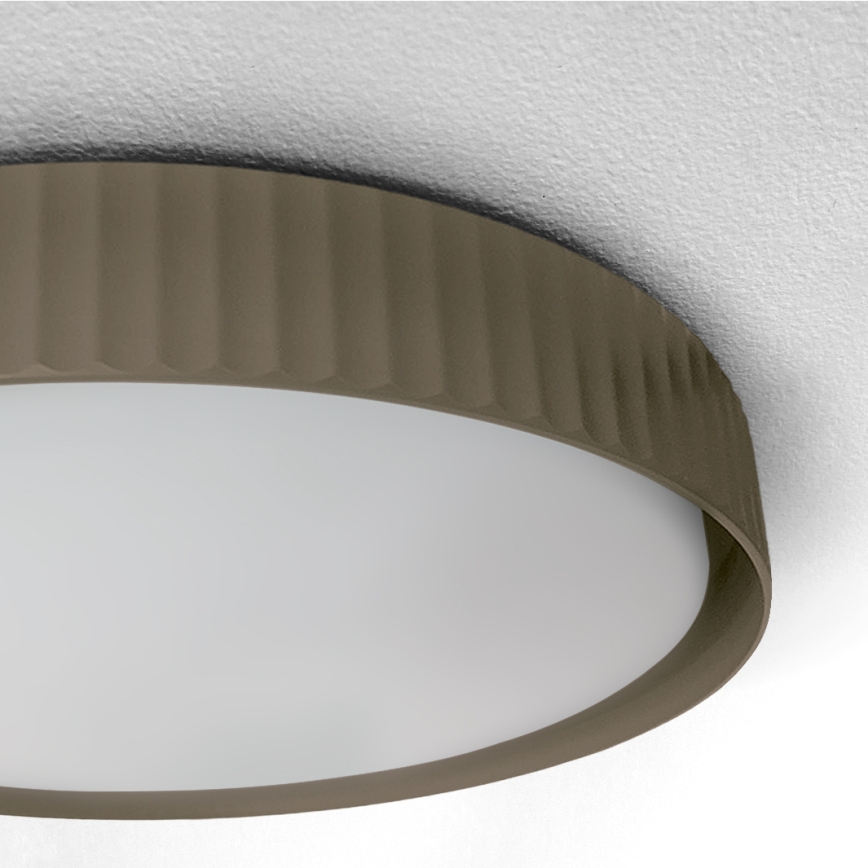 Brilagi - Himennettävä LED-kattovalaisin LUCIA, 48 W, 230 V, 3000–6500 K, Ø 41 cm, ruskeanharmaa (taupe) + kaukosäädin