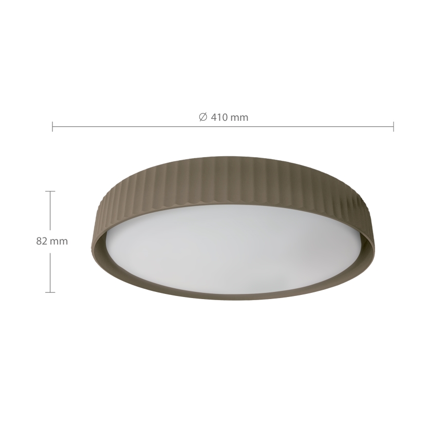 Brilagi - Himennettävä LED-kattovalaisin LUCIA, 48 W, 230 V, 3000–6500 K, Ø 41 cm, ruskeanharmaa (taupe) + kaukosäädin